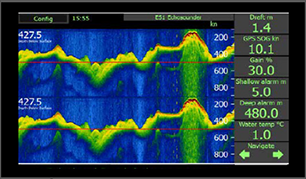 Speed log and electro sounder
